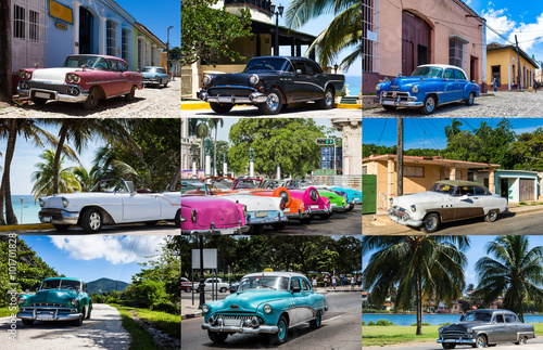 Obraz w ramie Kuba Fotocollage Oldtimer 1