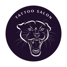 Tattoo Design With Lion Or Jaguar Head
