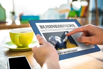 Canvas Print - Composite image of business newspaper 