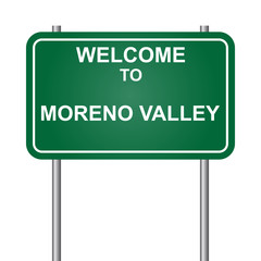 Welcome to Moreno Valley, green signal vector