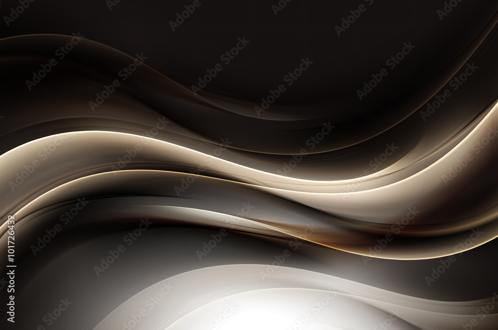 Exclusive Abstract Gold Wave Design Background Stock Illustration ...