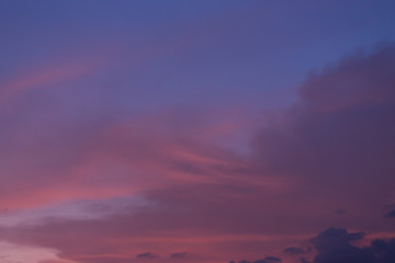 twilight sky background, blue sunset sky with cloud