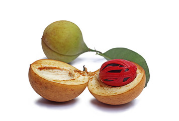 Nutmeg is the only spice delivering two distinct flavors. Grows in tropical regions. Genus is Myristica.