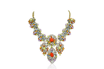 Wall Mural - Bright Colorful Gemstone Fashion Statement Necklace