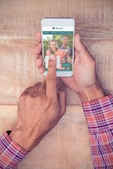 Sticker - Composite image of online dating app