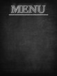 Blank menu blackboard