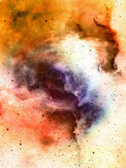 Aufkleber - Nebula, Cosmic space and stars, blue cosmic abstract background.