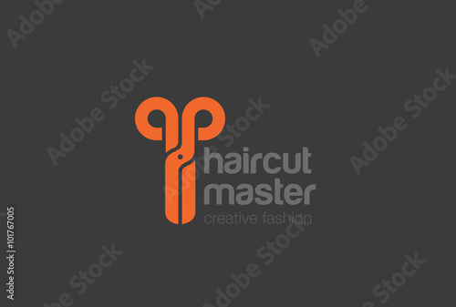 Scissors Logo Design Icon Hairdresser Beauty Salon Logotype Buy