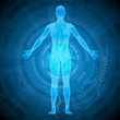 human body and medical technology, abstract image, vector illustration