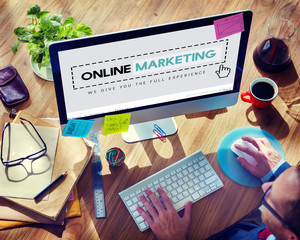 Wall Mural - online marketing advertising branding commerce concept