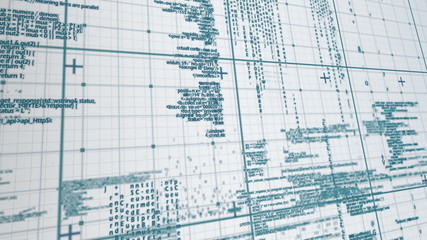Aufkleber - Digital animation of matrix
