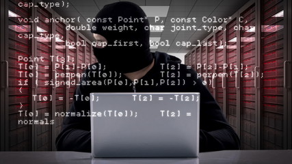 Poster - Burglar hacking into laptop