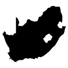 South Africa On White Background Vector