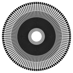 Poster - Abstract circle element with geometric lines on white