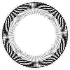 Fototapete - Abstract circle element with geometric lines on white