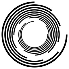 Fototapete - Abstract spiral, swirl, twirl element. Editable vector graphic.