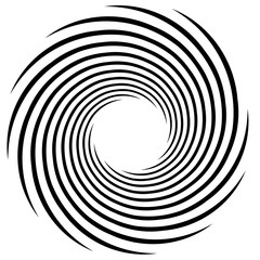 Fototapete - Abstract spiral, swirl, twirl element. Editable vector graphic.