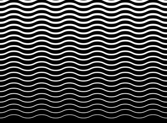 Leinwandbilder - Wavy (zigzag) lines pattern. Horizontally seamlessly repeatable.