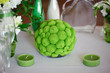 Green decorative floral decoration for wedding table