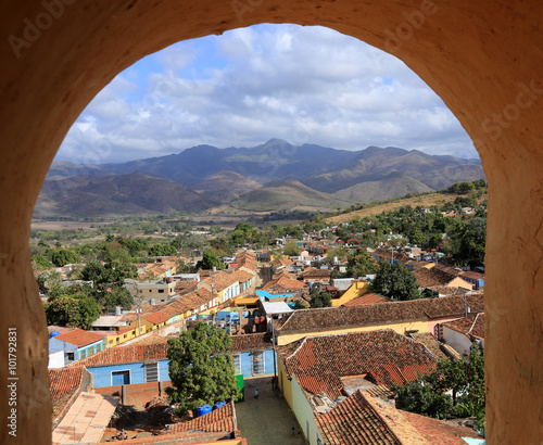 Naklejka dekoracyjna View of Trinindad, Cuba from the clock tower