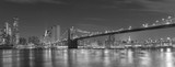 Fototapeta  - Brooklyn Bridge and Manhattan at night, New York City, USA