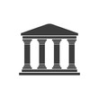 Greek temple on a white background flat design