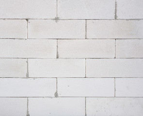 Canvas Print - background texture of white Lightweight Concrete block, Foamed c