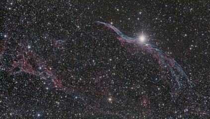 Wall Mural - veil nebula (ngc 6960) in swan constellation