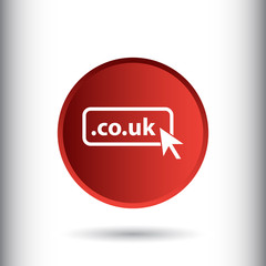 Domain CO UK icon. Top-level internet domain