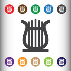 Poster - Lyre icon for web and mobile