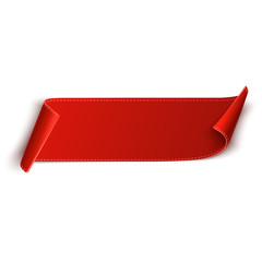 Wall Mural - blank ribbon banner. vector