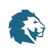 lion abstract blue