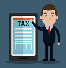 Wall Mural - Pay taxes graphic 