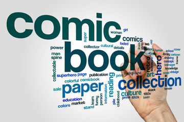 Wall Mural - Comic book word cloud concept