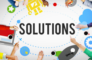 Canvas Print - Solution Innovation Solving Progress Strategy Plan Concept