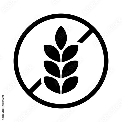 Fotomural gluten free or non gluten food allergy product dietary label for apps and websit