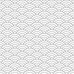 Wave Pattern. Japanese Texture. Wave Background in Vector