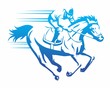riding horse logo vector