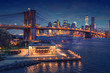 New York - Brooklyn Bridge panorama with Manhattan