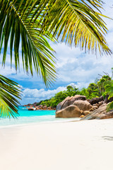 Anse Lazio beach, Praslin island. The Seychelles