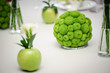 Green decorative floral decoration for wedding table