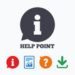 © blankstock - Help point sign icon. Information symbol.