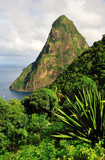 Fototapeta  - Green hill over Piton