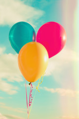 Poster - balloons against sky