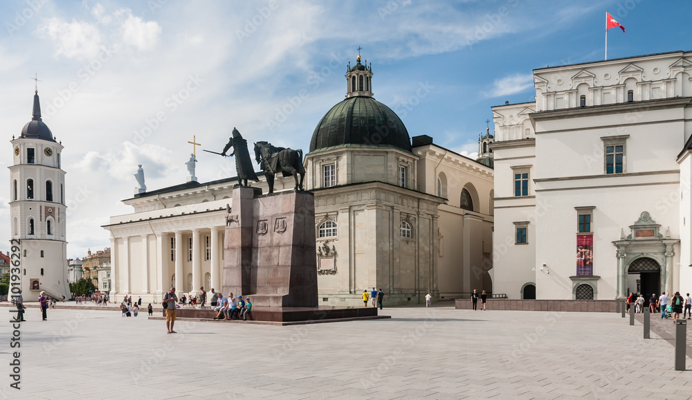 Obraz na płótnie Vilnius. Cathedral Square. Cathedral, bell tower, chapel Sv.Kazi w salonie