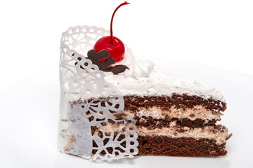 Poster - Piece of cake with cherries