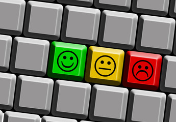 emotions keyboard red buttons