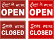 We are Open and Sorry, We are Closed, Shop Door Signs (Vector)