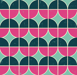 Vector Colorful abstract retro seamless geometric pattern