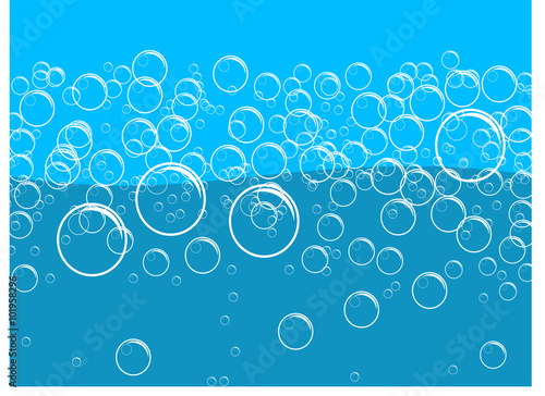 Fotografia, Obraz Soap Suds Sea Water Bubbles and Wave Background Illustration